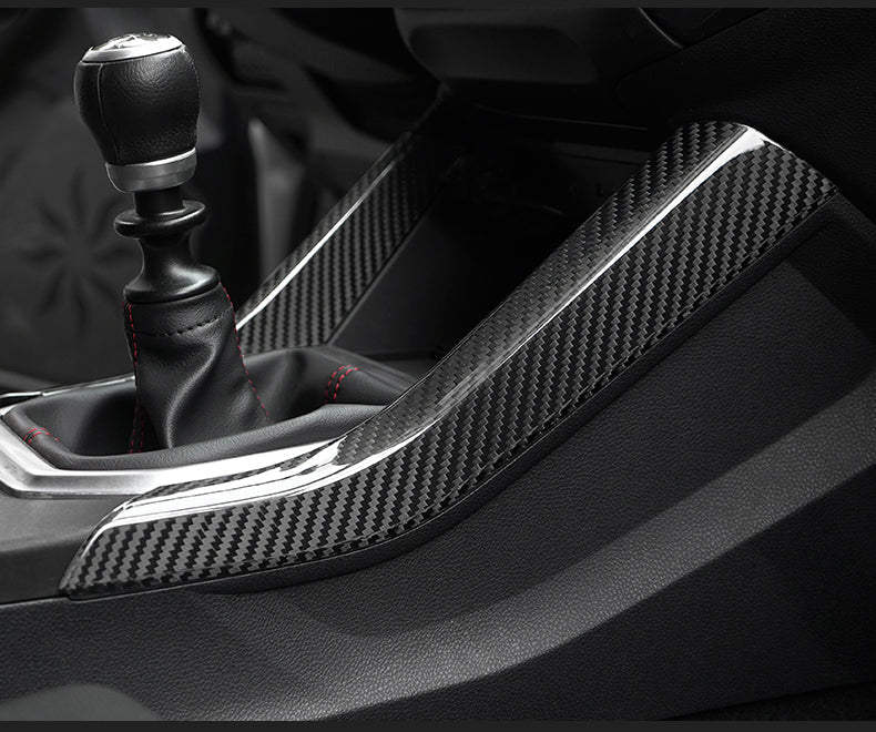 JDMuscle [22-26 WRX] Tanso Pre-preg Carbon Fiber Center Console Side Trim Covers - Graveyard Performance