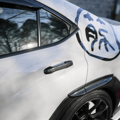 JDMuscle [22-26 WRX] Tanso Pre-preg Carbon Fiber Door Handle Covers w/ Gloss Finish - Graveyard Performance
