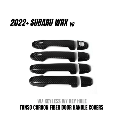 JDMuscle [22-26 WRX] Tanso Pre-preg Carbon Fiber Door Handle Covers w/ Gloss Finish - Graveyard Performance