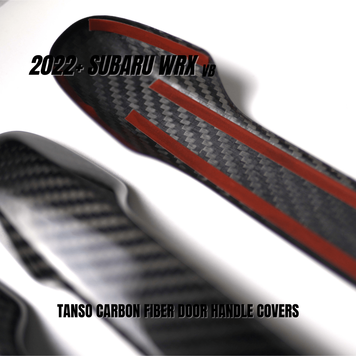 JDMuscle [22-26 WRX] Tanso Pre-preg Carbon Fiber Door Handle Covers w/ Gloss Finish - Graveyard Performance
