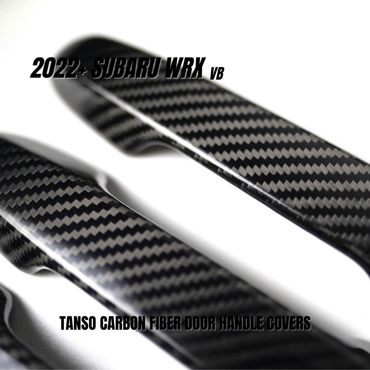 JDMuscle [22-26 WRX] Tanso Pre-preg Carbon Fiber Door Handle Covers w/ Gloss Finish - Graveyard Performance