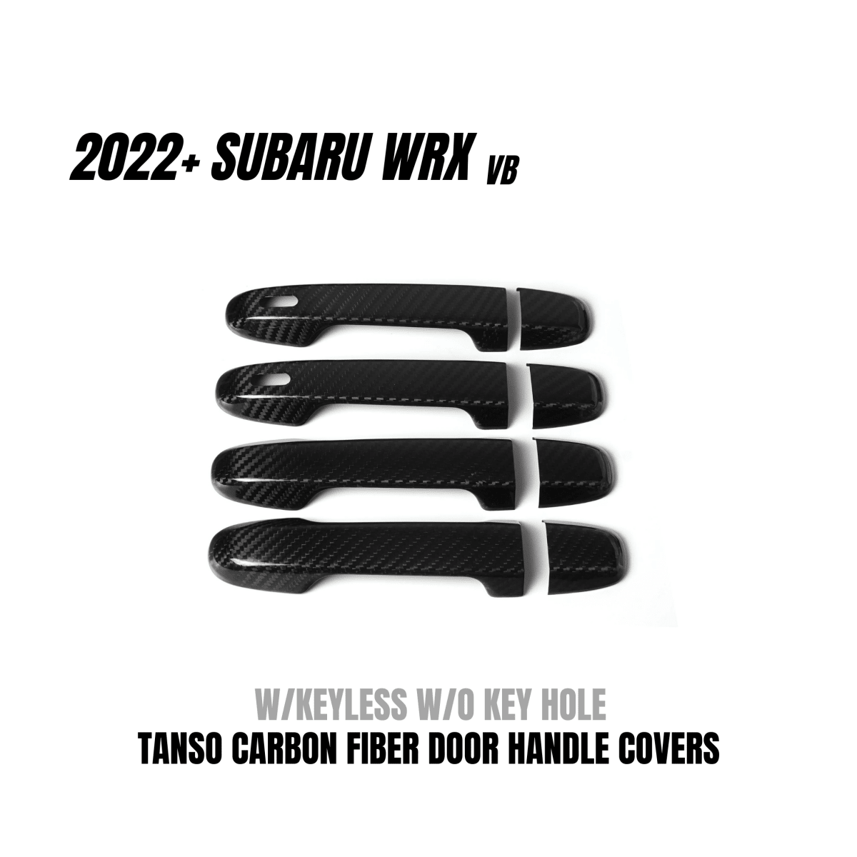 JDMuscle [22-26 WRX] Tanso Pre-preg Carbon Fiber Door Handle Covers w/ Gloss Finish - Graveyard Performance