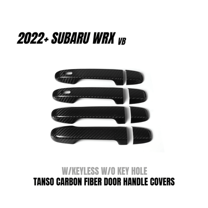 JDMuscle [22-26 WRX] Tanso Pre-preg Carbon Fiber Door Handle Covers w/ Gloss Finish - Graveyard Performance