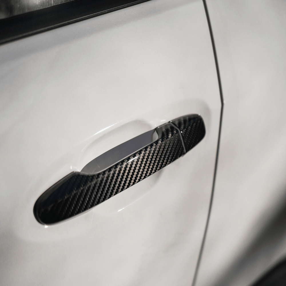JDMuscle [22-26 WRX] Tanso Pre-preg Carbon Fiber Door Handle Covers w/ Gloss Finish - Graveyard Performance