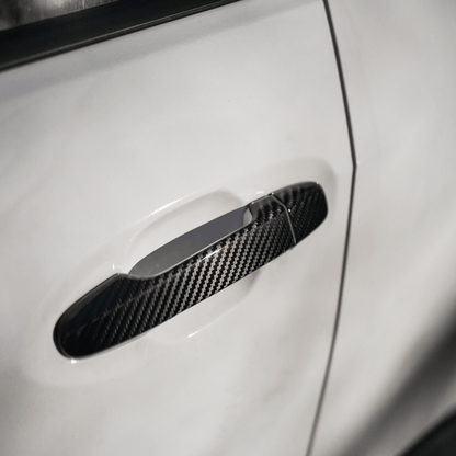 JDMuscle [22-26 WRX] Tanso Pre-preg Carbon Fiber Door Handle Covers w/ Gloss Finish - Graveyard Performance