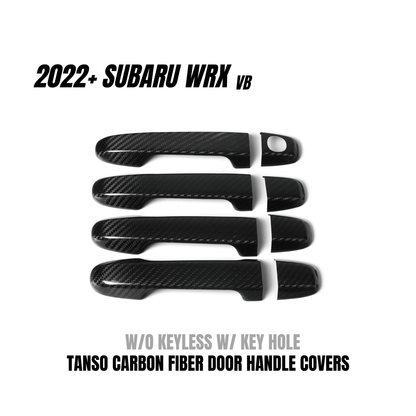 JDMuscle [22-26 WRX] Tanso Pre-preg Carbon Fiber Door Handle Covers w/ Gloss Finish - Graveyard Performance