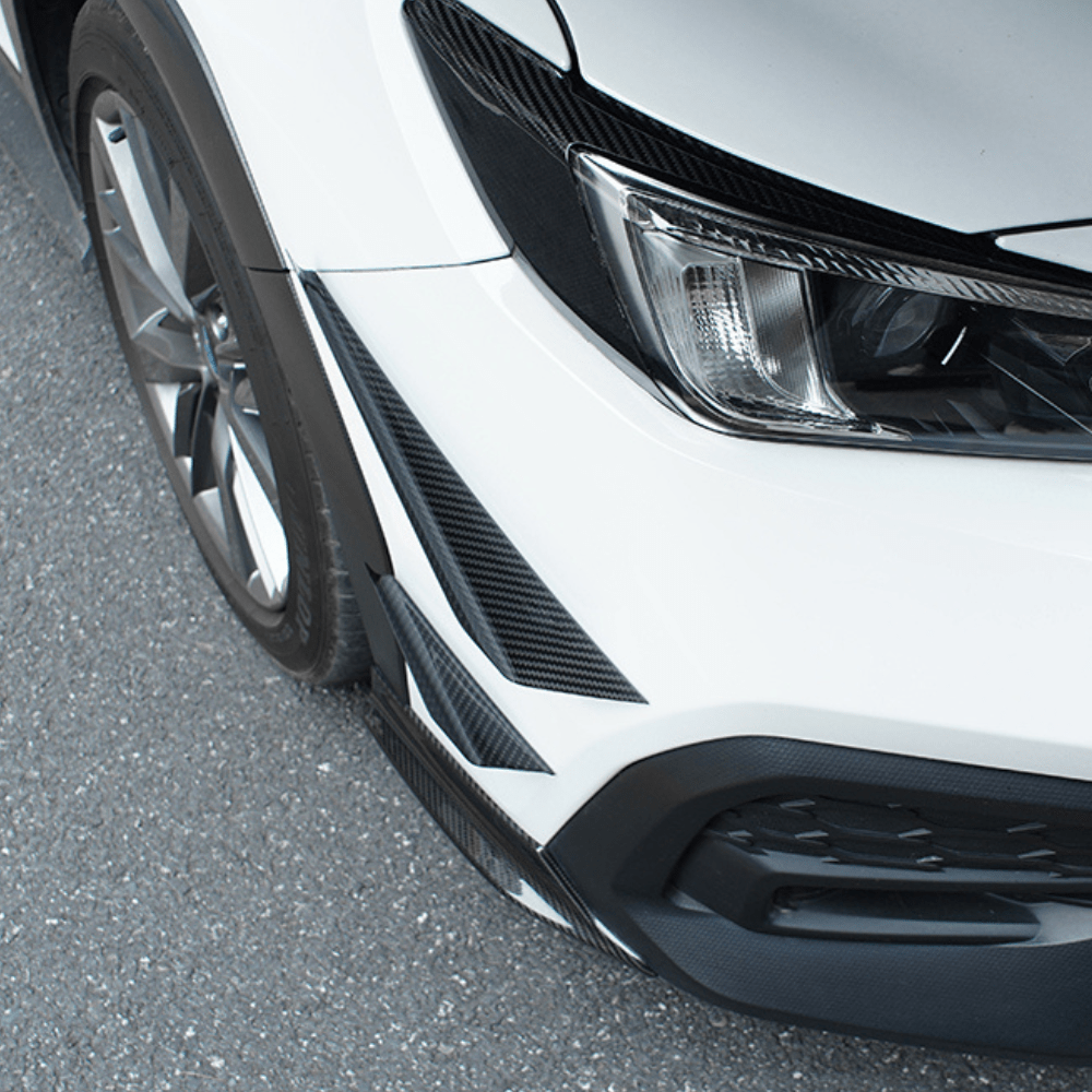 JDMuscle [22-26 WRX] Tanso Pre-preg Carbon Fiber Front Bumper Canards Set of 4 - Graveyard Performance
