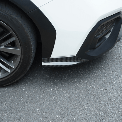 JDMuscle [22-26 WRX] Tanso Pre-preg Carbon Fiber Front Bumper Lower Side Trim 2 PC - Graveyard Performance