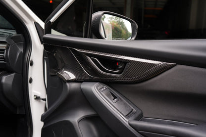 JDMuscle [22-26 WRX] Tanso Pre-preg Carbon Fiber Front Door Larger Pannel Covers - 2 PC - Graveyard Performance