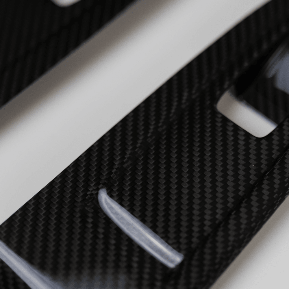 JDMuscle [22-26 WRX] Tanso Pre-preg Carbon Fiber Window Switch Cover with Gloss Finish - Graveyard Performance