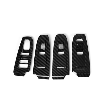 JDMuscle [22-26 WRX] Tanso Pre-preg Carbon Fiber Window Switch Cover with Gloss Finish - Graveyard Performance