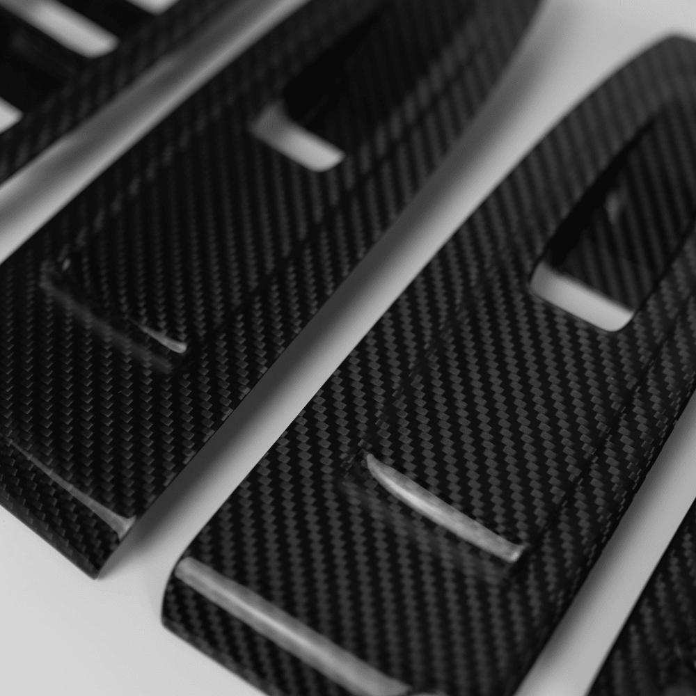 JDMuscle [22-26 WRX] Tanso Pre-preg Carbon Fiber Window Switch Cover with Gloss Finish - Graveyard Performance