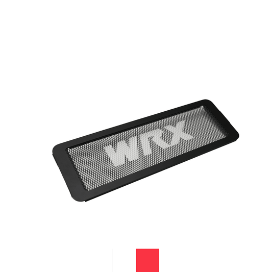 JDMuscle [22-26 WRX] Top Mount Intercooler Mesh Guard with WRX/STI Logo-Red/White - Graveyard Performance