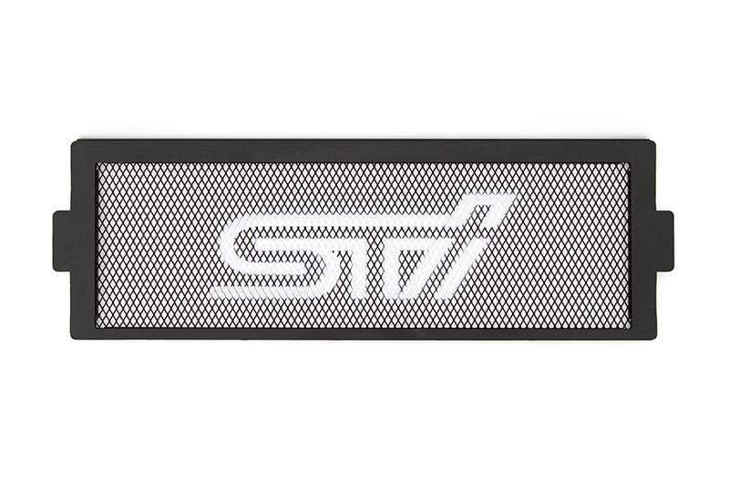 JDMuscle [22-26 WRX, 19+ Ascent, 20+ Outback, 20+ Legacy] Top Mount Intercooler Mesh Guard with WRX/STI Logo-Red/White - Graveyard Performance