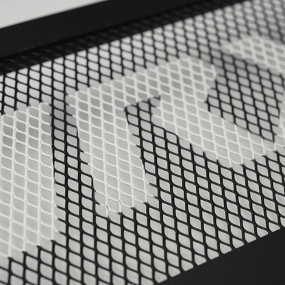 JDMuscle [22-26 WRX, 19+ Ascent, 20+ Outback, 20+ Legacy] Top Mount Intercooler Mesh Guard with WRX/STI Logo-Red/White - Graveyard Performance