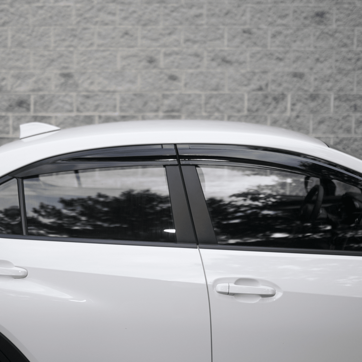 JDMuscle [22-26 WRX] V1 Rain Guards / Window Visors-Acrylic/Carbon Fiber - Graveyard Performance