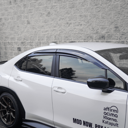 JDMuscle [22-26 WRX] V1 Rain Guards / Window Visors-Acrylic/Carbon Fiber - Graveyard Performance