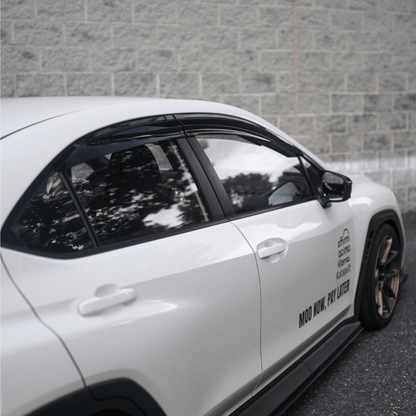 JDMuscle [22-26 WRX] V1 Rain Guards / Window Visors-Acrylic/Carbon Fiber - Graveyard Performance