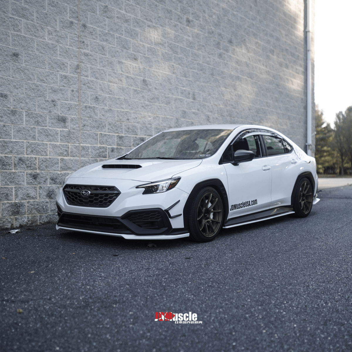 JDMuscle [22-26 WRX] V1 Rain Guards / Window Visors-Paint Matched - Graveyard Performance