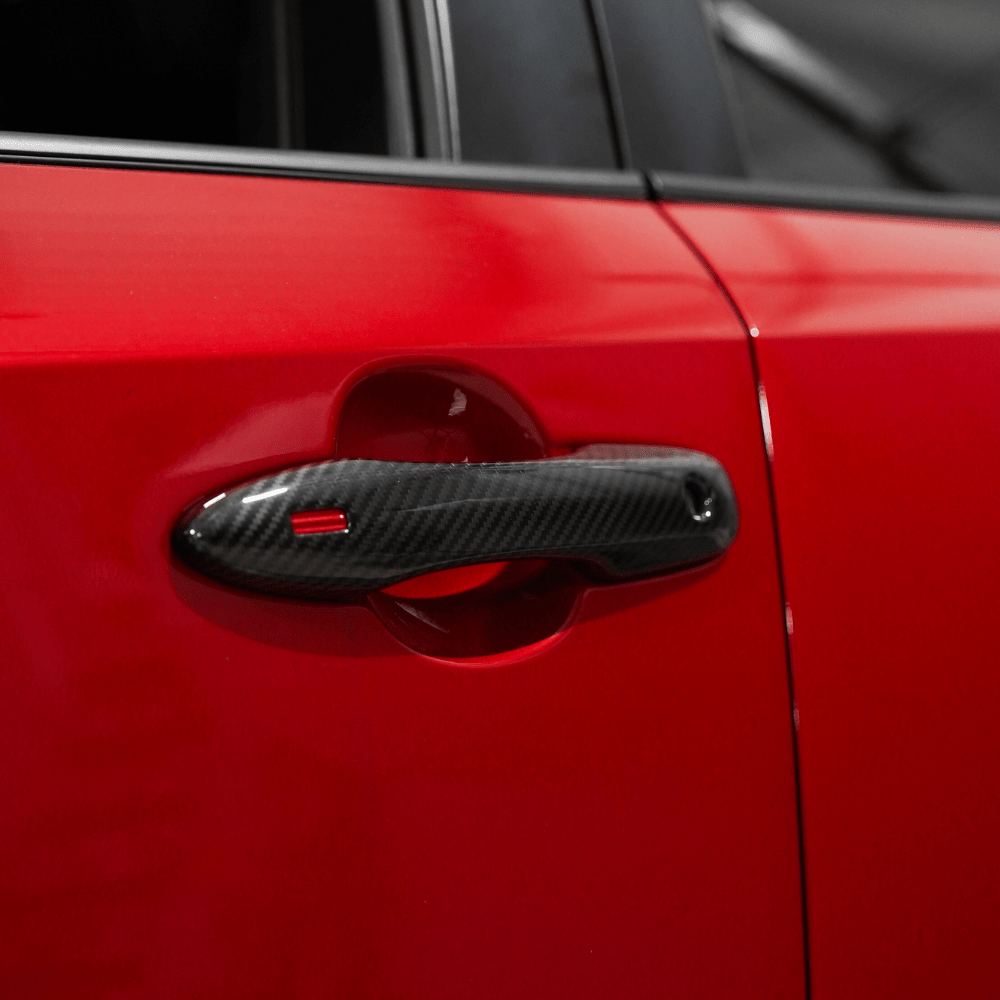 JDMuscle [23-24 GR Corolla, 19+ Hatch] Carbon Fiber Door Handle Covers (4PC) - Graveyard Performance