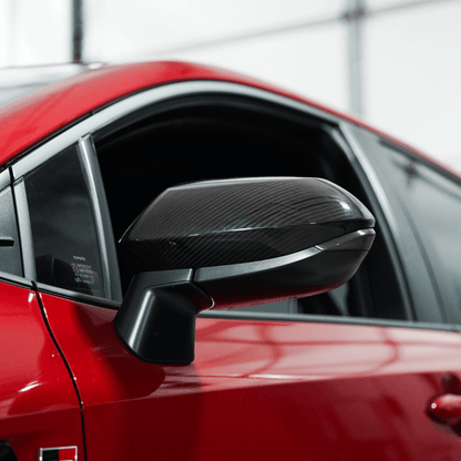 JDMuscle [23-24 GR Corolla, 19+ Hatch] Carbon Fiber Side Mirror Covers (2PC) - Graveyard Performance