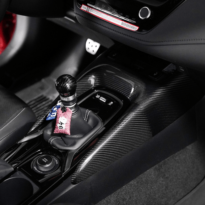 JDMuscle [23-25 GR Corolla, 19+ Hatch] Carbon Fiber Center Console Cover - Graveyard Performance