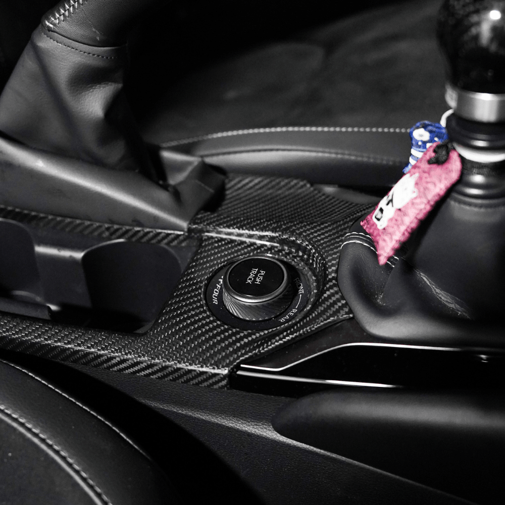 JDMuscle [23-26 GR Corolla] Carbon Fiber Cup Holder Cover - Graveyard Performance
