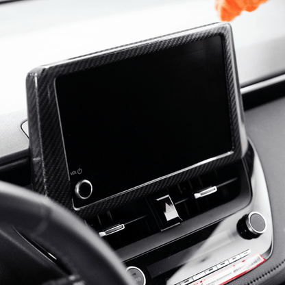 JDMuscle [23-26 GR Corolla] Carbon Fiber Screen Bezel Cover - Graveyard Performance