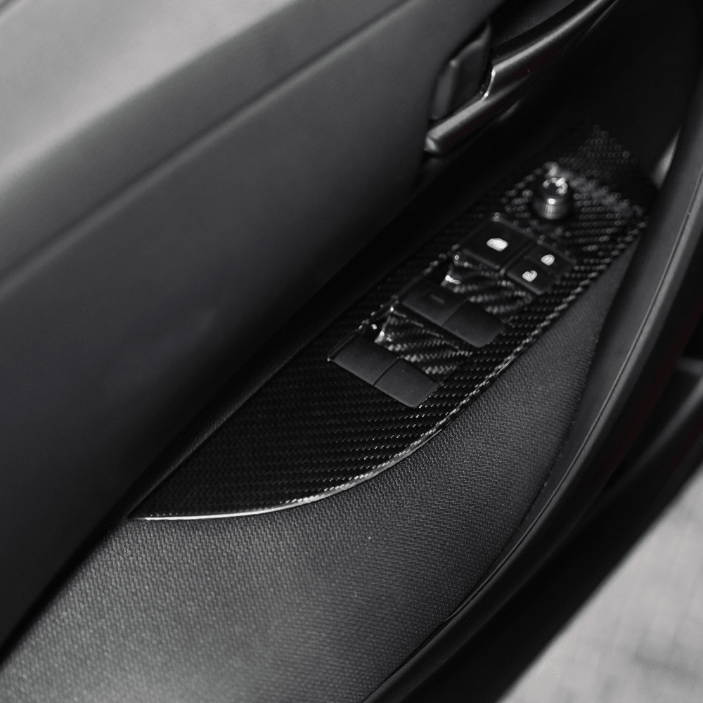 JDMuscle [23-26 GR Corolla] Carbon Fiber Window Switches (Front & Rear 4 PCS) - Graveyard Performance