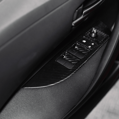 JDMuscle [23-26 GR Corolla] Carbon Fiber Window Switches (Front & Rear 4 PCS) - Graveyard Performance