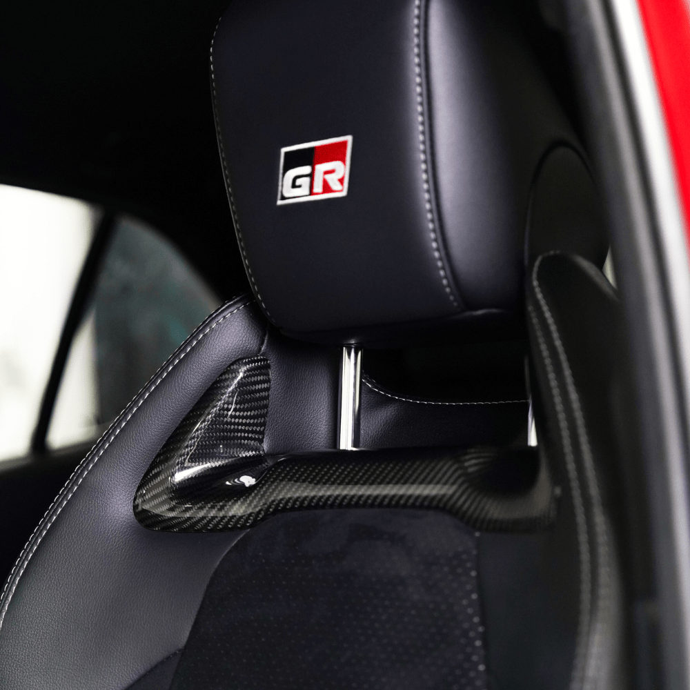 JDMuscle [23-26 Toyota GR Corolla] Carbon Fiber Front Seat Inserts (Front 2 PCS) - Graveyard Performance