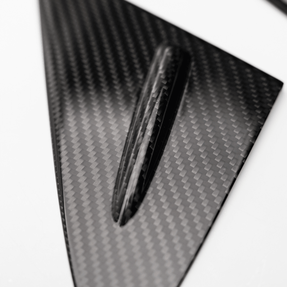 JDMuscle 23-26 Toyota GR Corolla Carbon Fiber J-Panel Wind Defelctor Covers (2PC) - Graveyard Performance