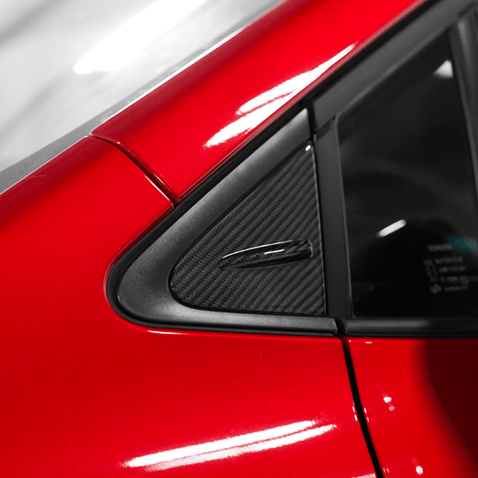 JDMuscle 23-26 Toyota GR Corolla Carbon Fiber J-Panel Wind Defelctor Covers (2PC) - Graveyard Performance