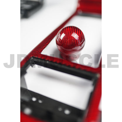 JDMuscle [08-21 STI] Carbon Fiber Cup Holder Trim Replacement - Graveyard Performance