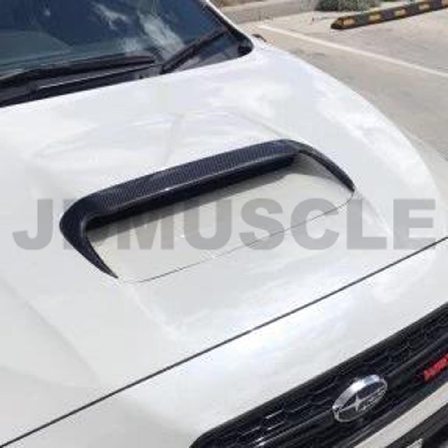 JDMuscle Carbon Fiber Hood Scoop Trim Cover - 2015+WRX/STI