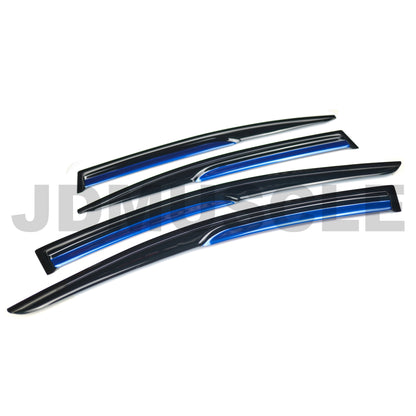 JDMuscle [15-21 WRX/STI] V2 Rain Guards / Window Visors w/ Color Accent - Graveyard Performance