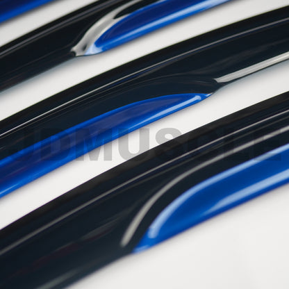 JDMuscle [15-21 WRX/STI] V2 Rain Guards / Window Visors w/ Color Accent - Graveyard Performance