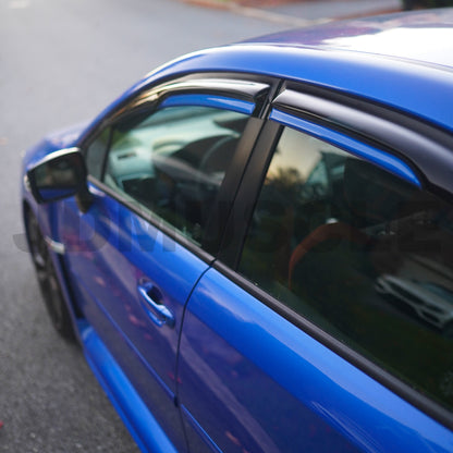 JDMuscle [15-21 WRX/STI] V2 Rain Guards / Window Visors w/ Color Accent - Graveyard Performance