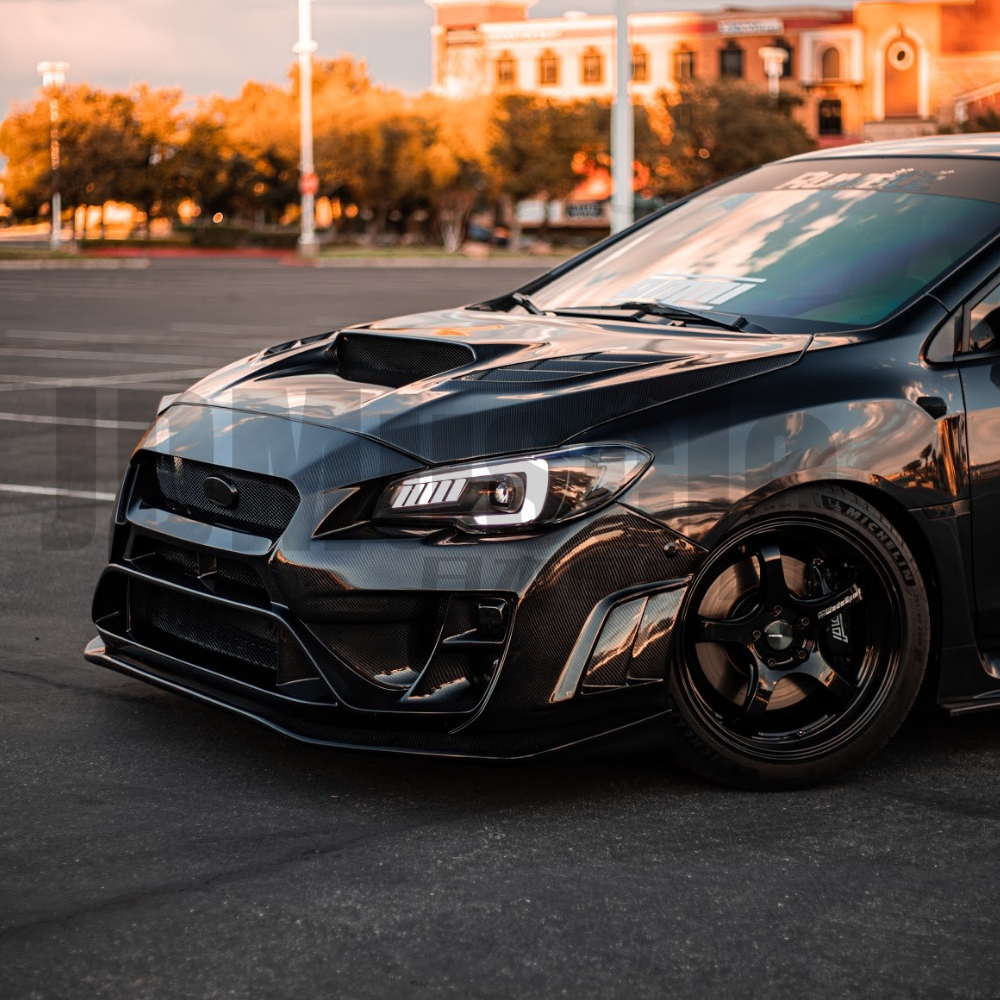 JDMuscle [15-21 WRX/STI] Carbon Fiber Hood V2 w/ Heat Extract - Graveyard Performance