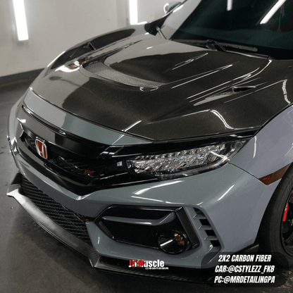JDMuscle Tanso Carbon Fiber Hood VS Style 2017+ Honda Civic Type R FK8 *Special Order No Cancelations - Graveyard Performance