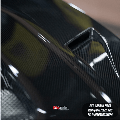 JDMuscle Tanso Carbon Fiber Hood VS Style 2017+ Honda Civic Type R FK8 *Special Order No Cancelations - Graveyard Performance
