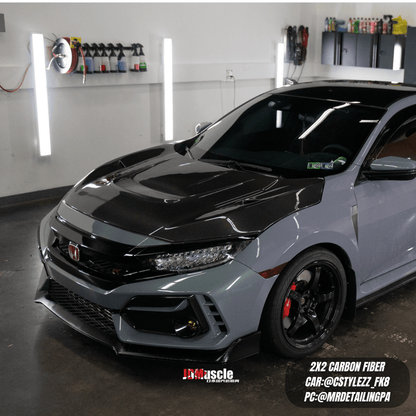 JDMuscle Tanso Carbon Fiber Hood VS Style 2017+ Honda Civic Type R FK8 *Special Order No Cancelations - Graveyard Performance