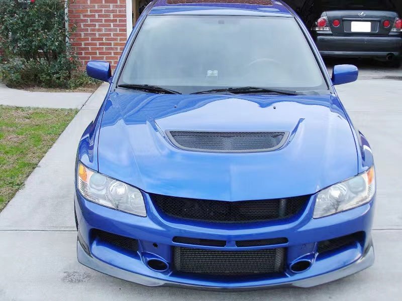 JDMuscle Tanso Carbon Fiber RA Style Front Lip for 2005-2007 Mitsubishi Evolution 9 - Graveyard Performance