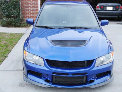 JDMuscle Tanso Carbon Fiber RA Style Front Lip for 2005-2007 Mitsubishi Evolution 9 - Graveyard Performance