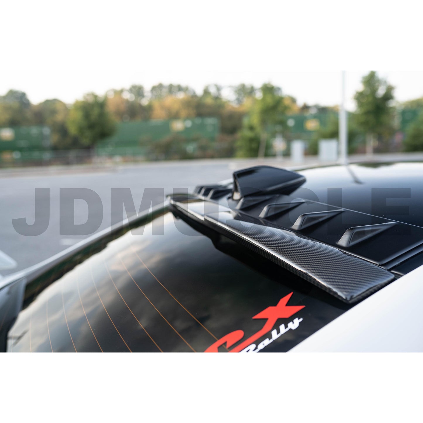 JDMuscle 15-21 WRX/STI Carbon Fiber Roof Spoiler V2