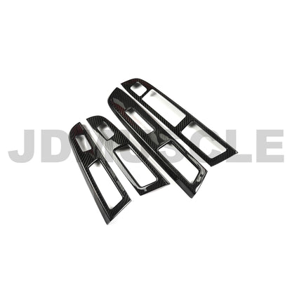 JDMuscle [15-16 WRX/STI] Tanso Carbon Fiber Window Switch Cover - Graveyard Performance