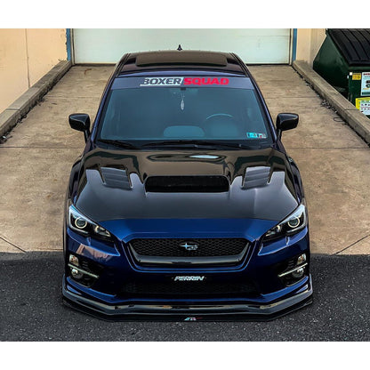 JDMuscle [15-17 WRX/STI] Carbon Fiber CS Style Front Bumper  Lip - Graveyard Performance