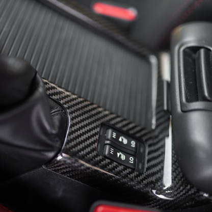 JDMuscle [15-21 STI] Tanso Pre-preg Carbon Fiber Cup Holder Cover - Graveyard Performance