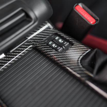 JDMuscle [15-21 STI] Tanso Pre-preg Carbon Fiber Cup Holder Cover - Graveyard Performance