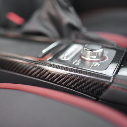 JDMuscle [15-21 STI] Tanso Pre-preg Carbon Fiber Cup Holder Cover - Graveyard Performance
